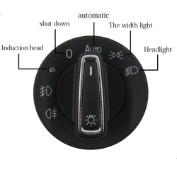 Chrome Automatic Light Sensing Headlight Switch for Golf MK5 MK6 Passat B6 CC Touran Caddy Tiguan 5ND 941 431E 5ND 941 431B