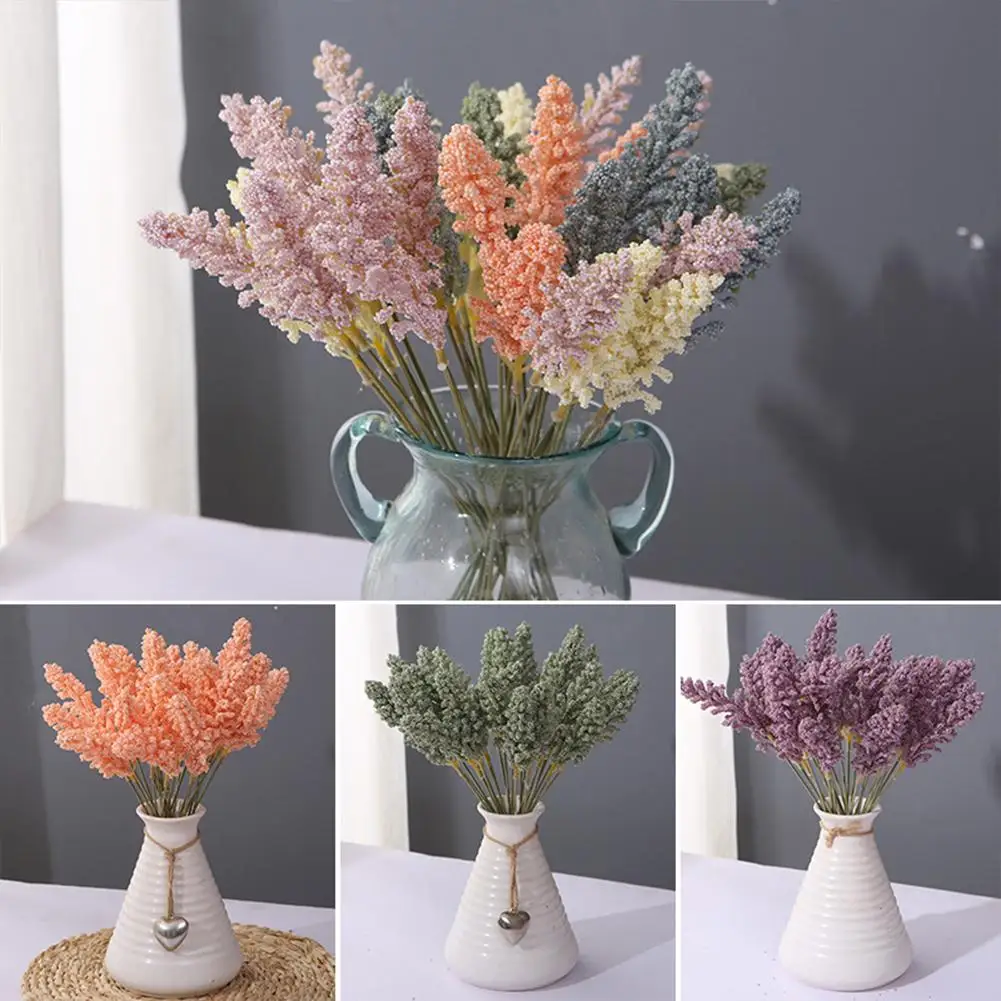 

6pcs Artifical Pastoral Ears Artificial DIY Table Decor Home Decor Fake Flowers Foam Plants Wedding Decor Accessories