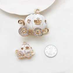 Car Pumpkin Carriage Keyring Cinderella DIY Key Chain Interior Alloy Styling Gift