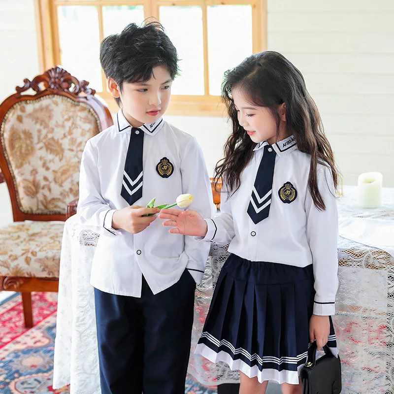 Uniformes scolaires de maternelle pour enfants, olympiques de récitation de style collège britannique, performance sur scène, C011