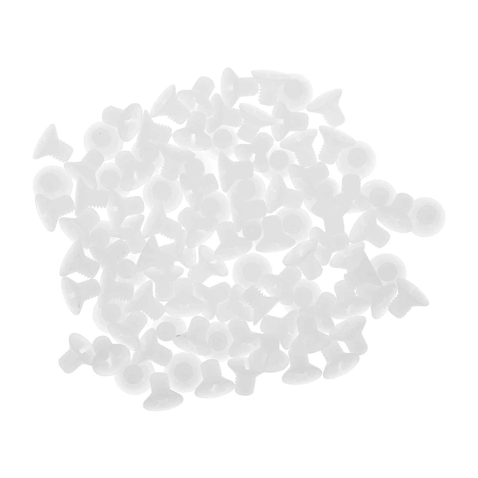 

100Pcs Plastic Nylon Cross Recessed Flat Head Screws Durable Machine Screws for Plastic Hardware Kit Nut and Bolt Set