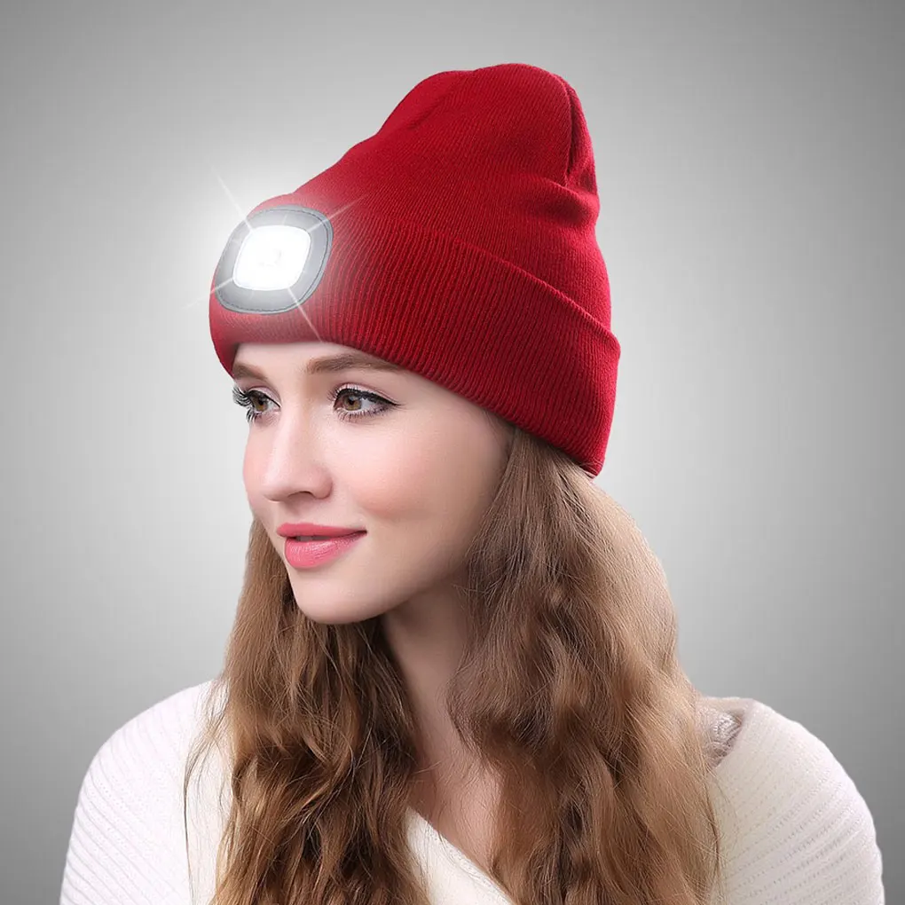 

Soft And Comfortable LED Light Knitted Hat Style And Comfort Combined Unisex Winter Warmer Knit Cap