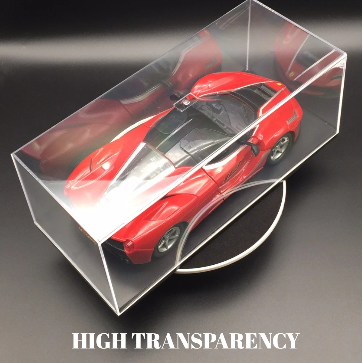 Escala 1:24 1:18, vitrina de modelo de coche, acrílico transparente, cubierta dura a prueba de polvo, caja de PVC para figura coleccionable en miniatura