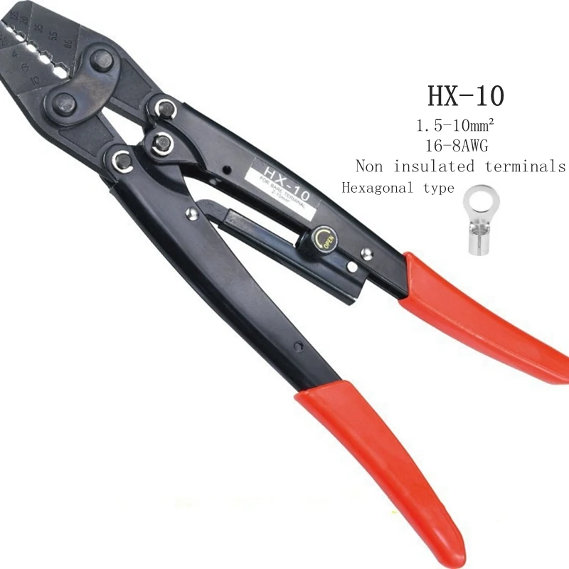 HS-16 HS-14 HS-8 HX-10 HX-16 Japanese Style Crimping Plier For Ratchet Non-insulated Terminal Crimping Tools