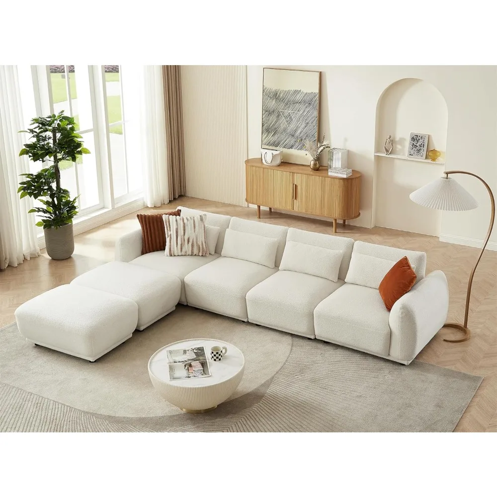 Sofá seccional | Seccional convertible en forma de U (sala de estar) | Sofá modular en forma de L con otomana extraíble, personalizado