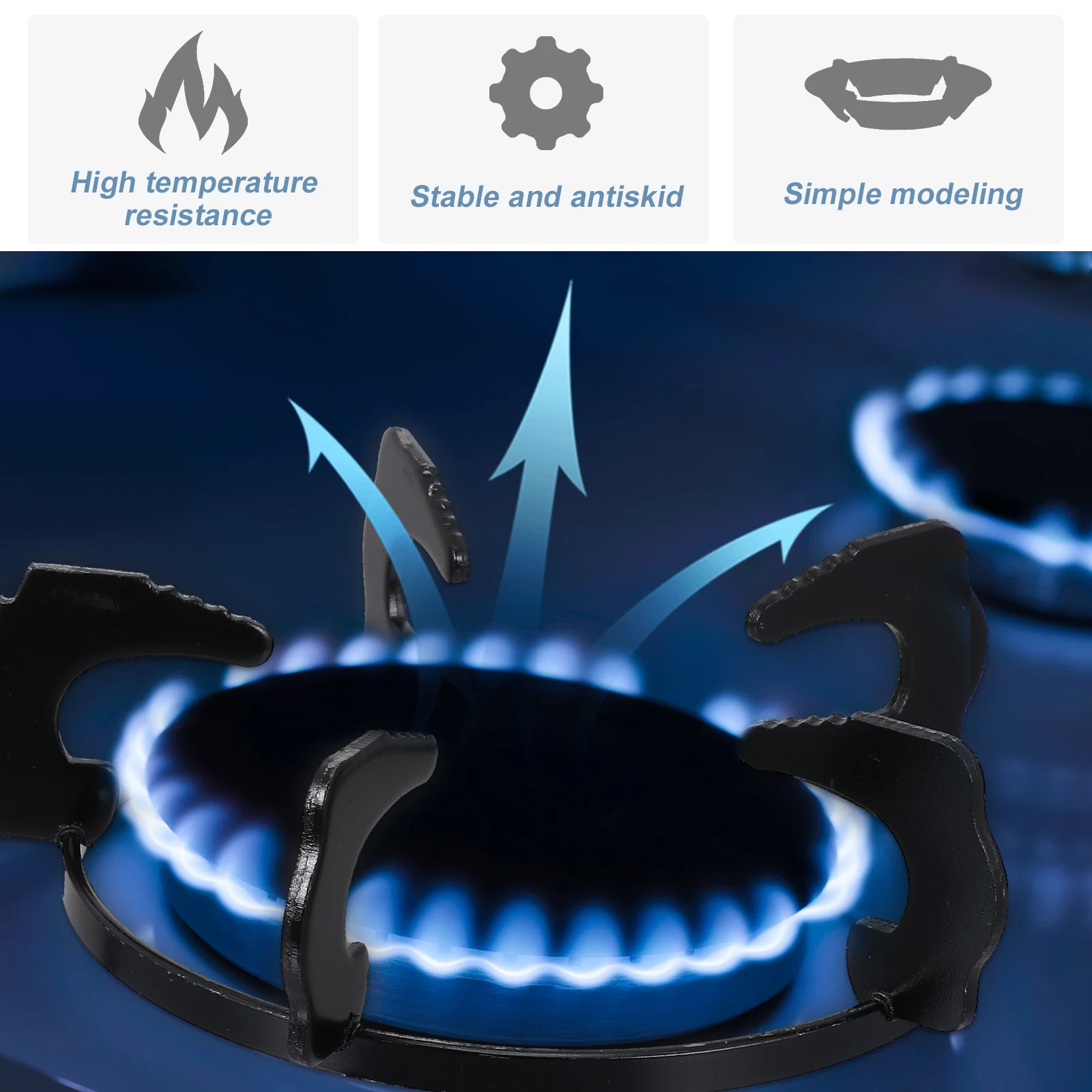 

2 PCS Stove Rack Gas Bracket Accessory Pan Stand Holder Racks Brackets Cast Iron Household Pot Support Replacement