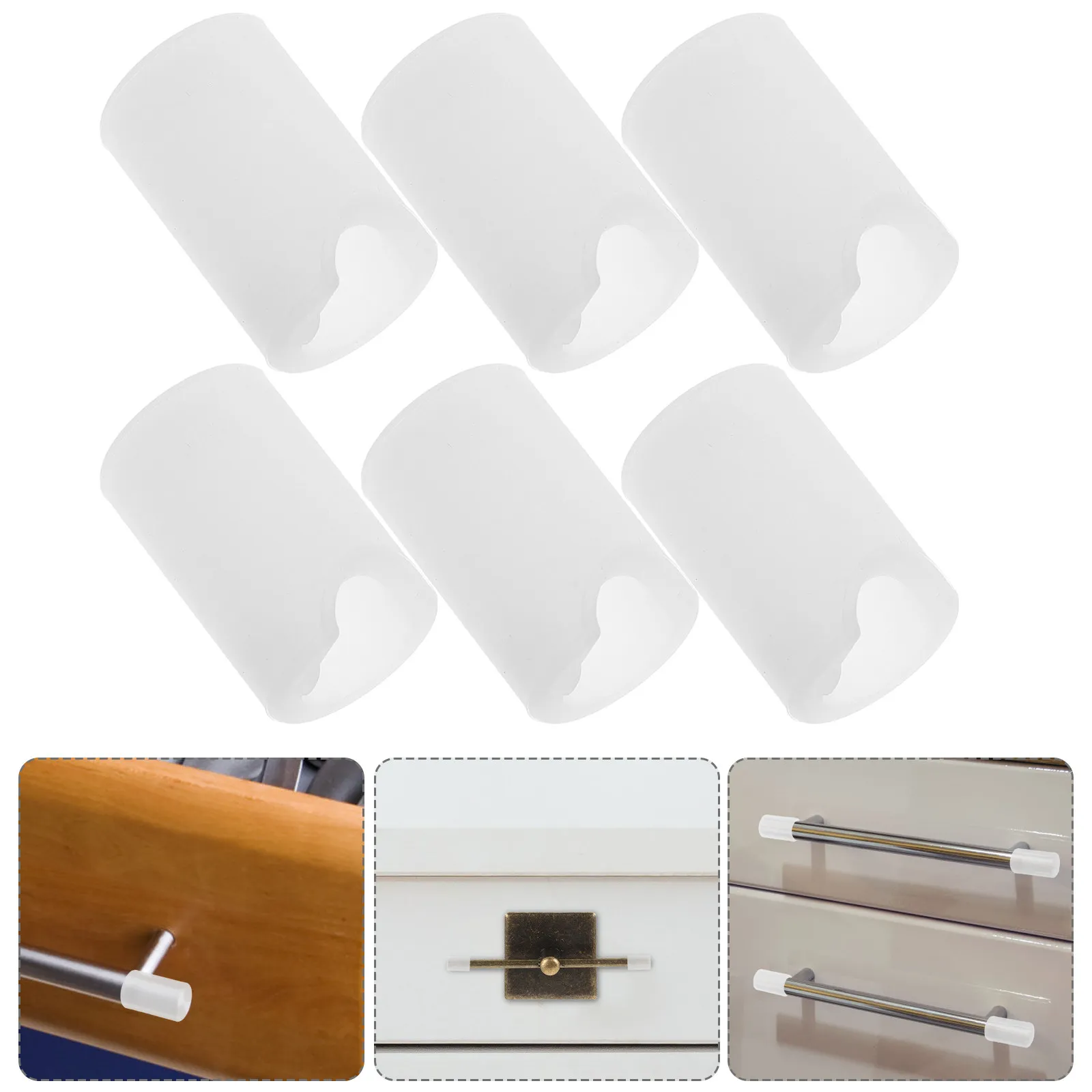 

6Pcs Silicone Baby Safety Guards Drawer Handle Protectors Cabinet Corner Bumpers Child Proof Furniture Edge Protection
