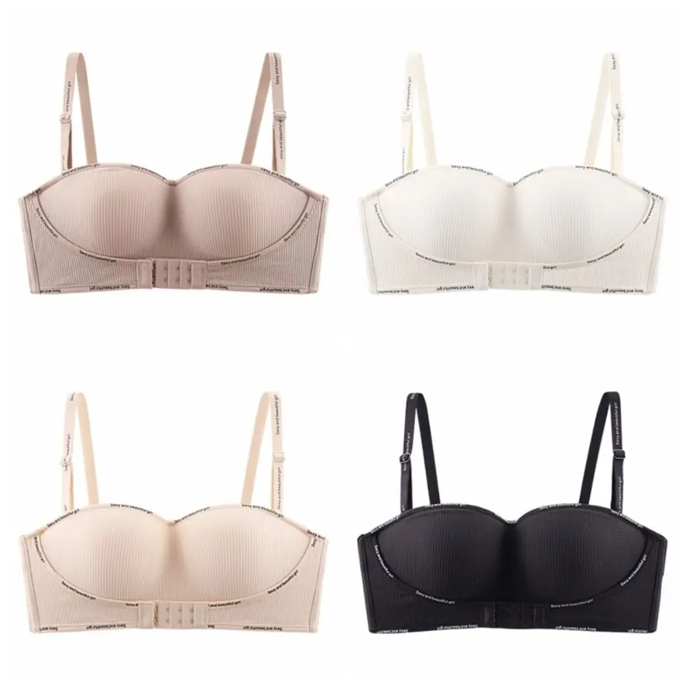 حمالة صدر لاسلكية بزر أمامي عميق على شكل حرف V حمالة صدر بدون خياطة مناسبة للنساء مقاومة للصدمات ومضادة للترهل ملابس داخلية للفتيات