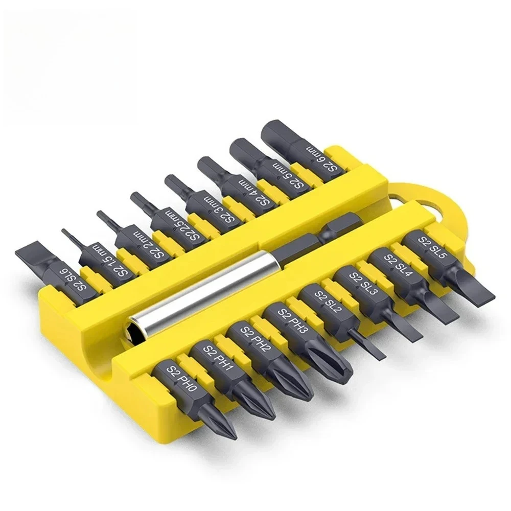 

Torx Hex Square Phillips Slotted U-shaped Y-Type Triangle Hand Tool 17Pcs S2 Alloy Steel Magnetic Screwdriver Bits Set