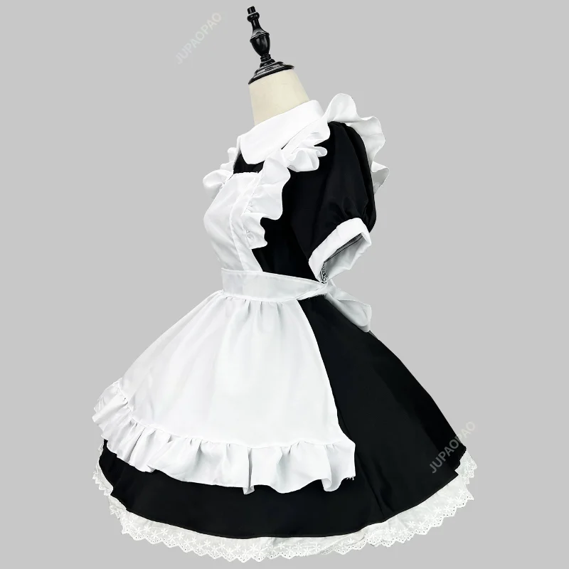 Classic Maid Anime Costume Cosplay nero bianco Plus Size grembiule cameriera gatto ragazza Kawaii abiti giapponesi Party Princess Lolita Dress