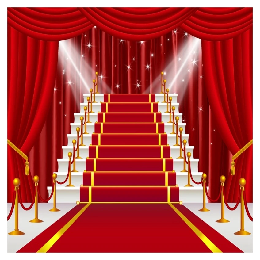 سجادة حمراء Laeacco خلفية للتصوير الفوتوغرافي كبار الشخصيات حفلة ذهبية منقطة صورة الطفل خلفية للتصوير الفوتوغرافي استوديو الصور