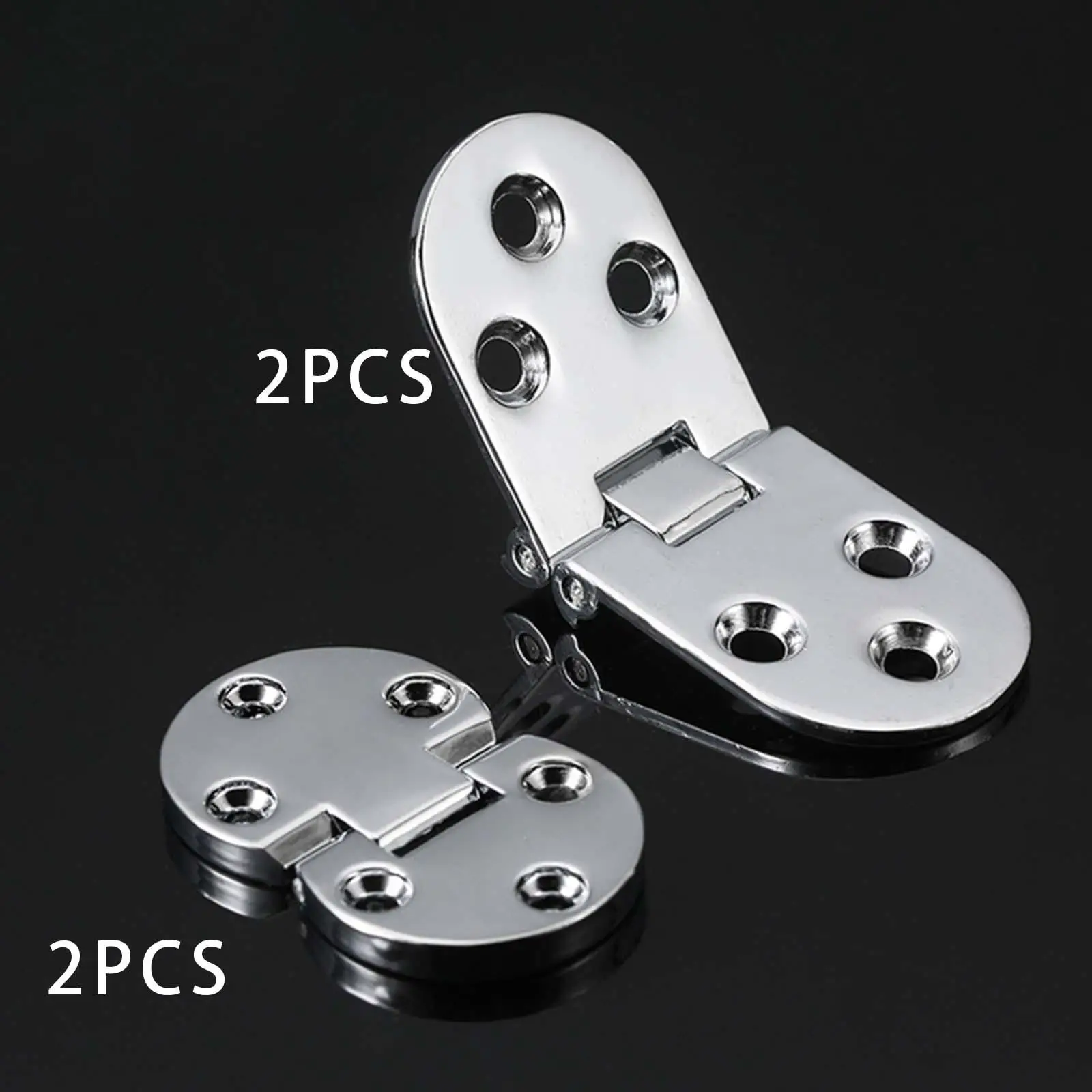 2Pcs Flip Hinges Round Edge Hinges Replace Zinc Alloy 180 Degree Cabinet Hinges Folding Table Hinges for Cabinet Closet Doors