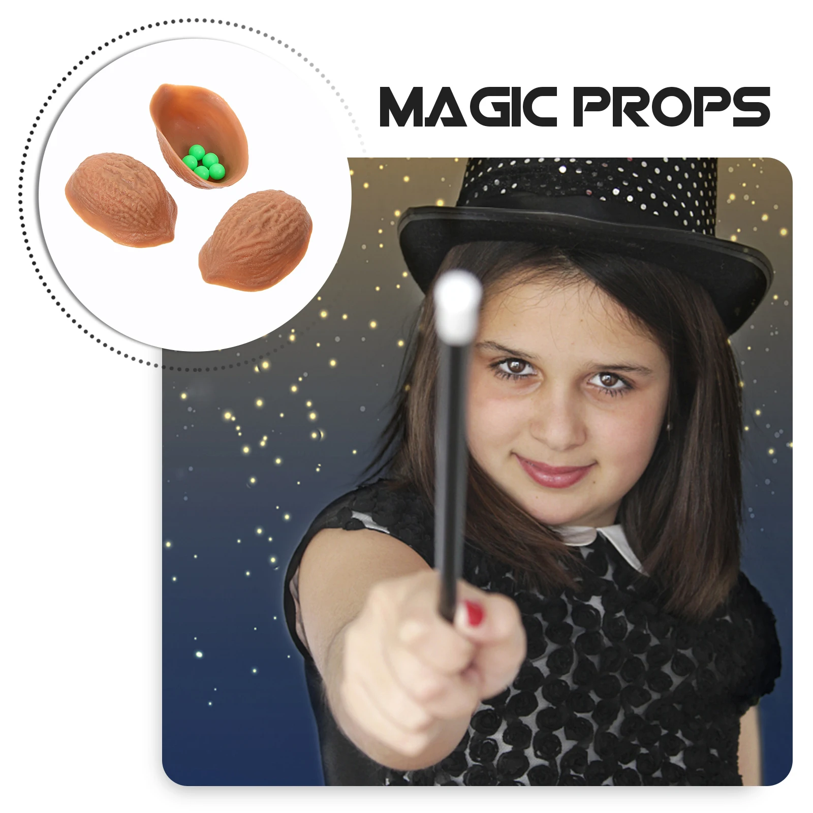 

3 Shells and 5 Balls Magic Trick Set Zhus Wizard Fun Gift Ideal for Hobbyists and Families