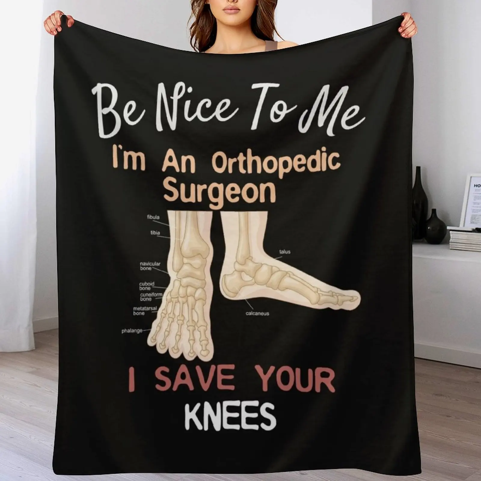 Funny Orthopedic Surgeon design Save Your Feet Throw Blanket Tourist manga Flannel Blankets