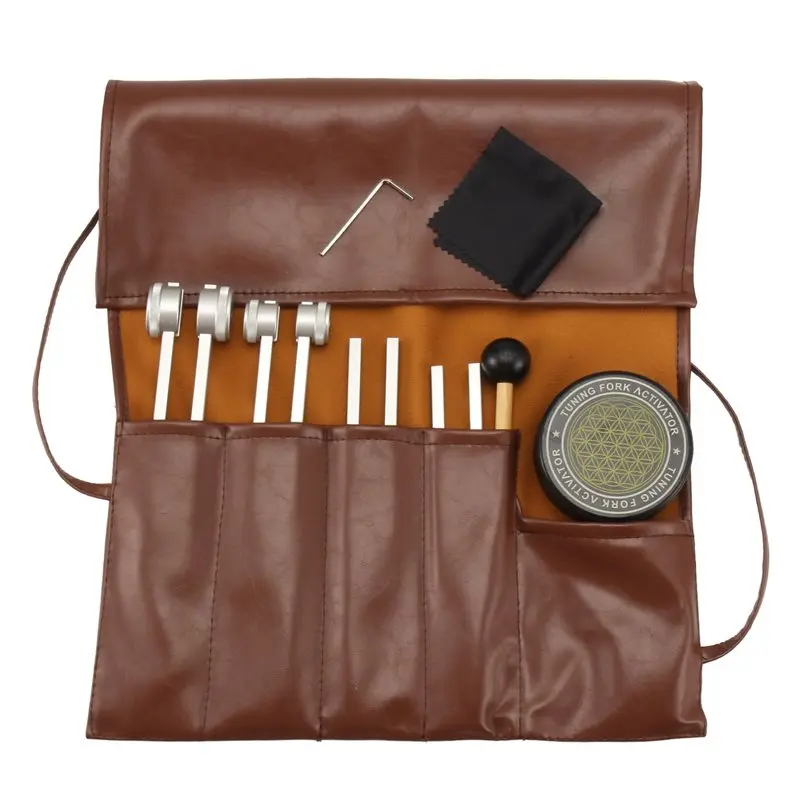 A51Q-para curación, juego de diapasón de terapia de sonido 128Hz 256Hz 512Hz 432Hz con activador para el cuerpo