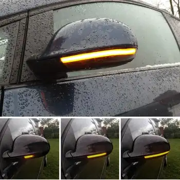 Dynamické LED kontrolky zpětného zrcátka pro směrová světla pro Passat B6 VW Golf 5 Jetta MK5 Autodíly 10 nejlepší prodej Směrové světlo do zrcátka pro VW Golf 5 - №1