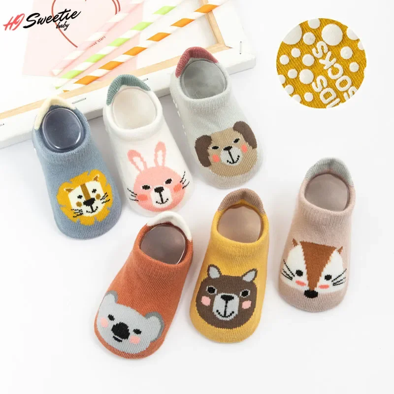 Baby Socks Spring Cute Cartoon Non-slip Baby Boys Girls Floor Socks Autumn Summer Socks  0-3 Years Old