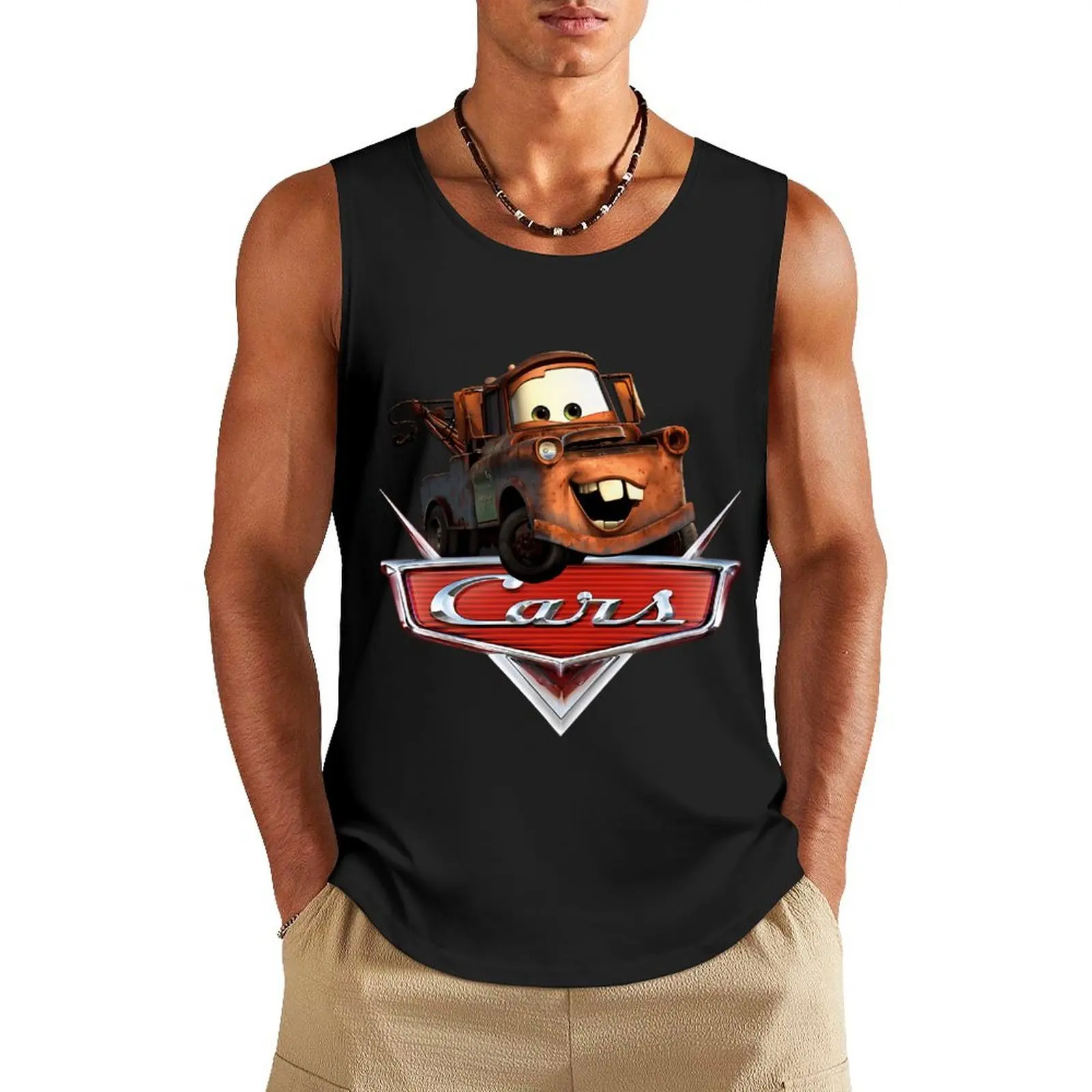 

Cars kids movie tow mater on logo Tank Top Clothing plain t-shirt best selling products