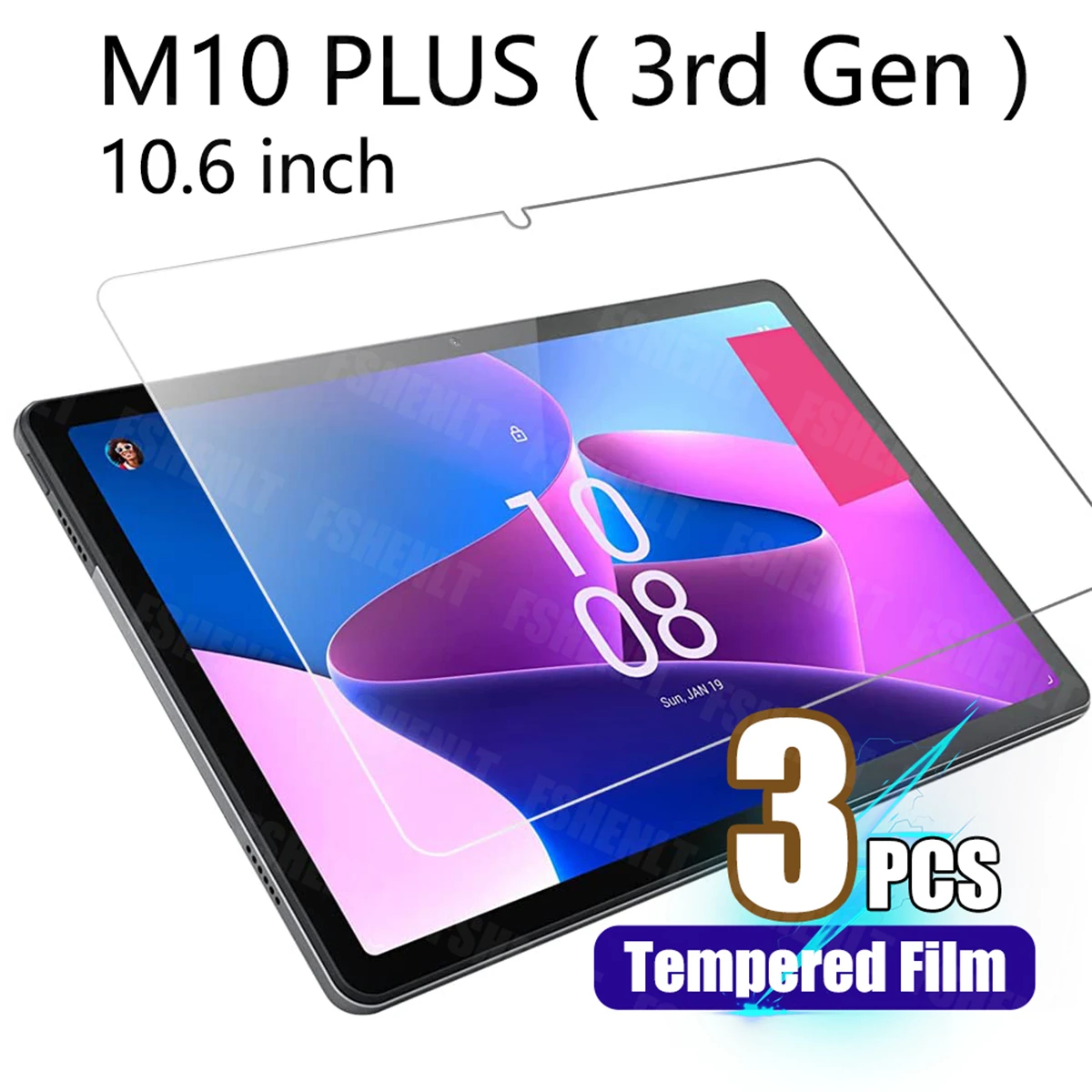 

For Lenovo Tab M10 Plus 3rd Gen 10.6 2022 Tempered Glass Screen Protector TB-125F/128F Screen Protector Ultra Clear Anti Scratch