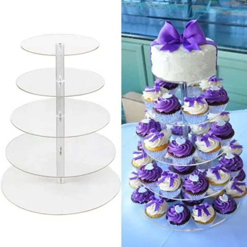 Multi layered Tier Acrylic Wedding Cake Stand Crystal Cake Display Shelf Cupcake Holder Plate Birthday Party Decoration Stands ﻿