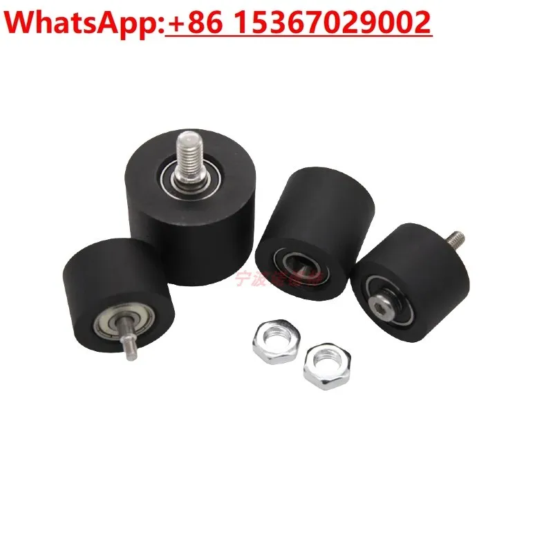 

10 шт. полиуретановый/рукавный резиновый подшипниковый шкив, износостойкий бесшумный роликовый конвейер, направляющая/давление/двойное приводное колесо