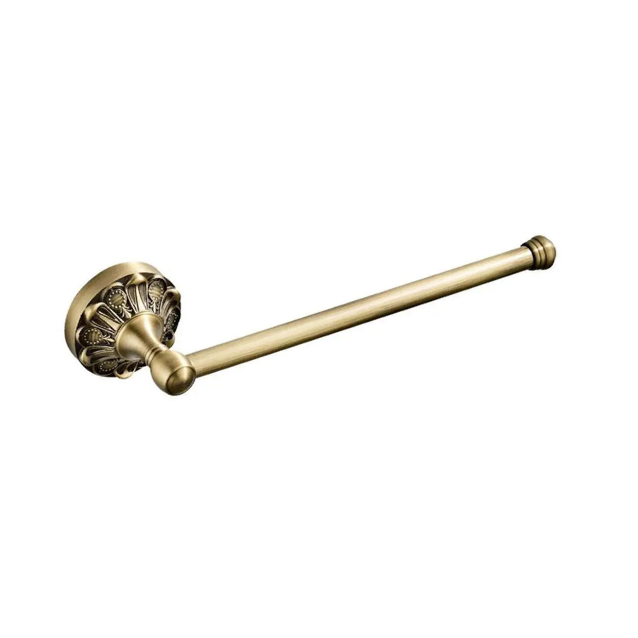 Antique Bronze Brass Carved Wall Mounted Towel Rack Bathroom Accessories
