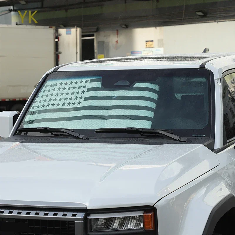 

Aluminum Foil Silver Car Front Glass Anti-UV Sunshade Interior Car Accessories For Toyota Land Cruiser Prado 250 LC250 2024-2025