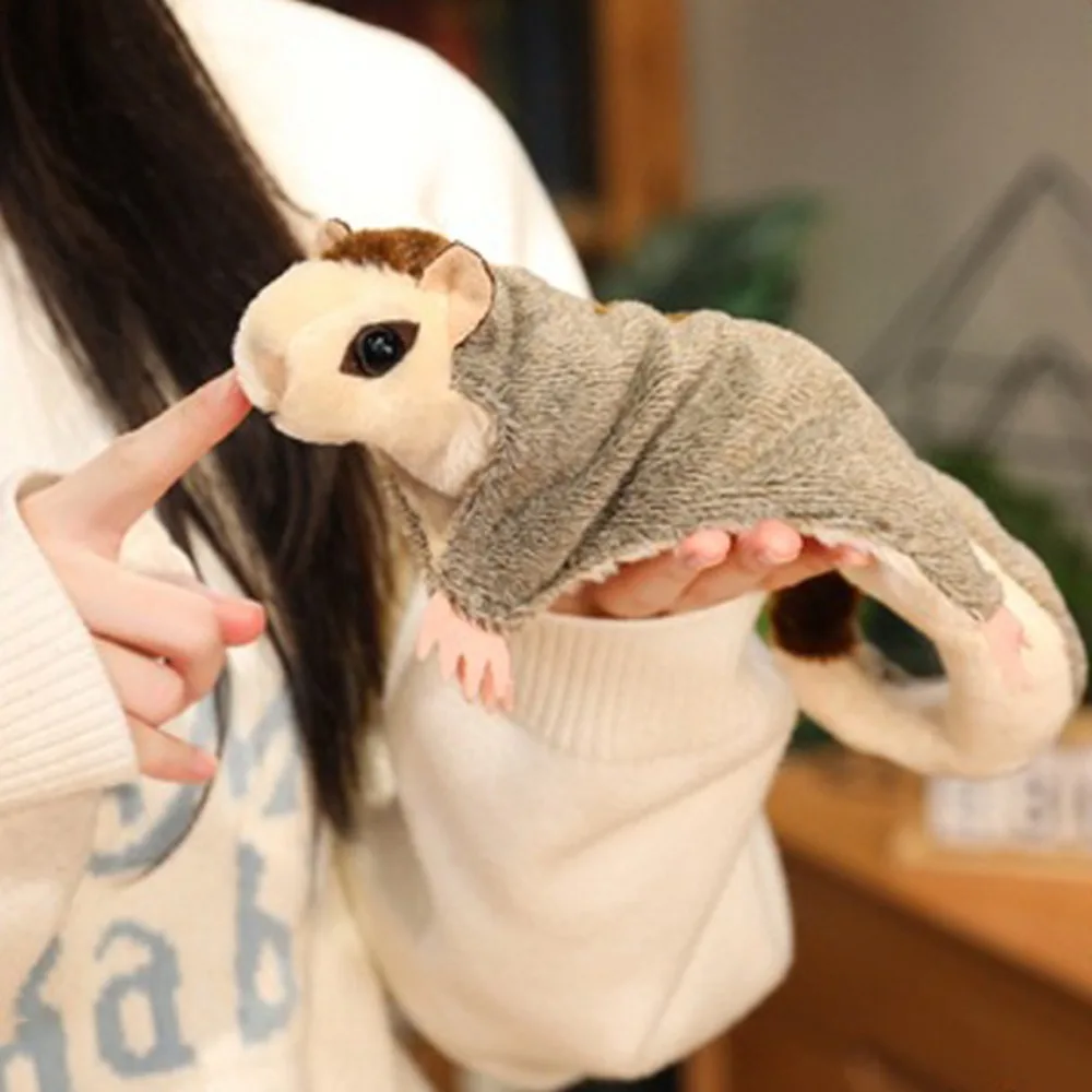 Jouet en peluche planeur de sucre magnétique, Simulation d'animal volant en peluche, poupée en coton, mignon et doux, poupée d'écureuil volant australien