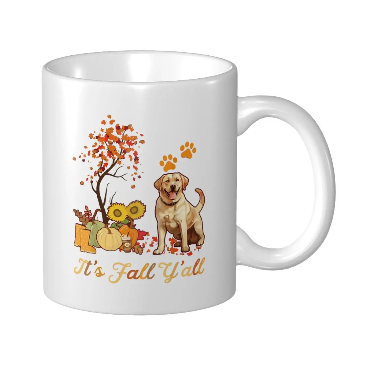 Mark Cup Mug Labrador Retriever Fall Autumn Leaf Maple Tree Thanksgiving Coffee Mugs Tea Milk Water Cup Travel Mugs Office Home