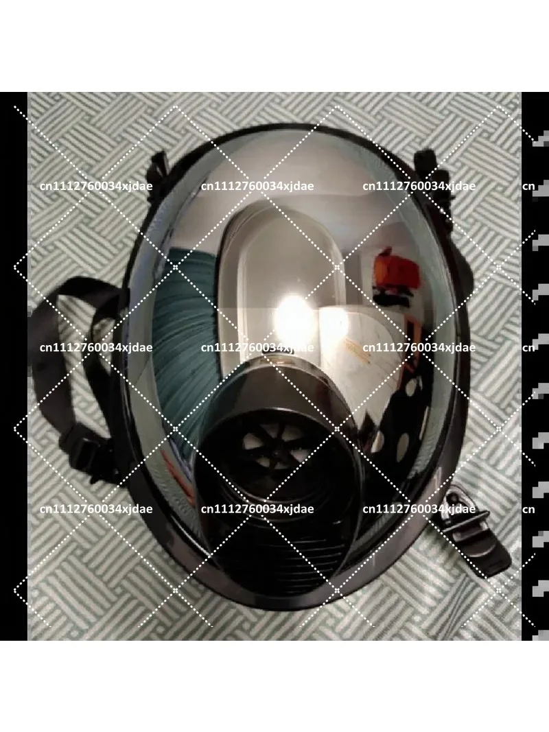 Spherical Mirror Gas Mask, Large Field of View Full Face Mask with Silver-Plated Lens