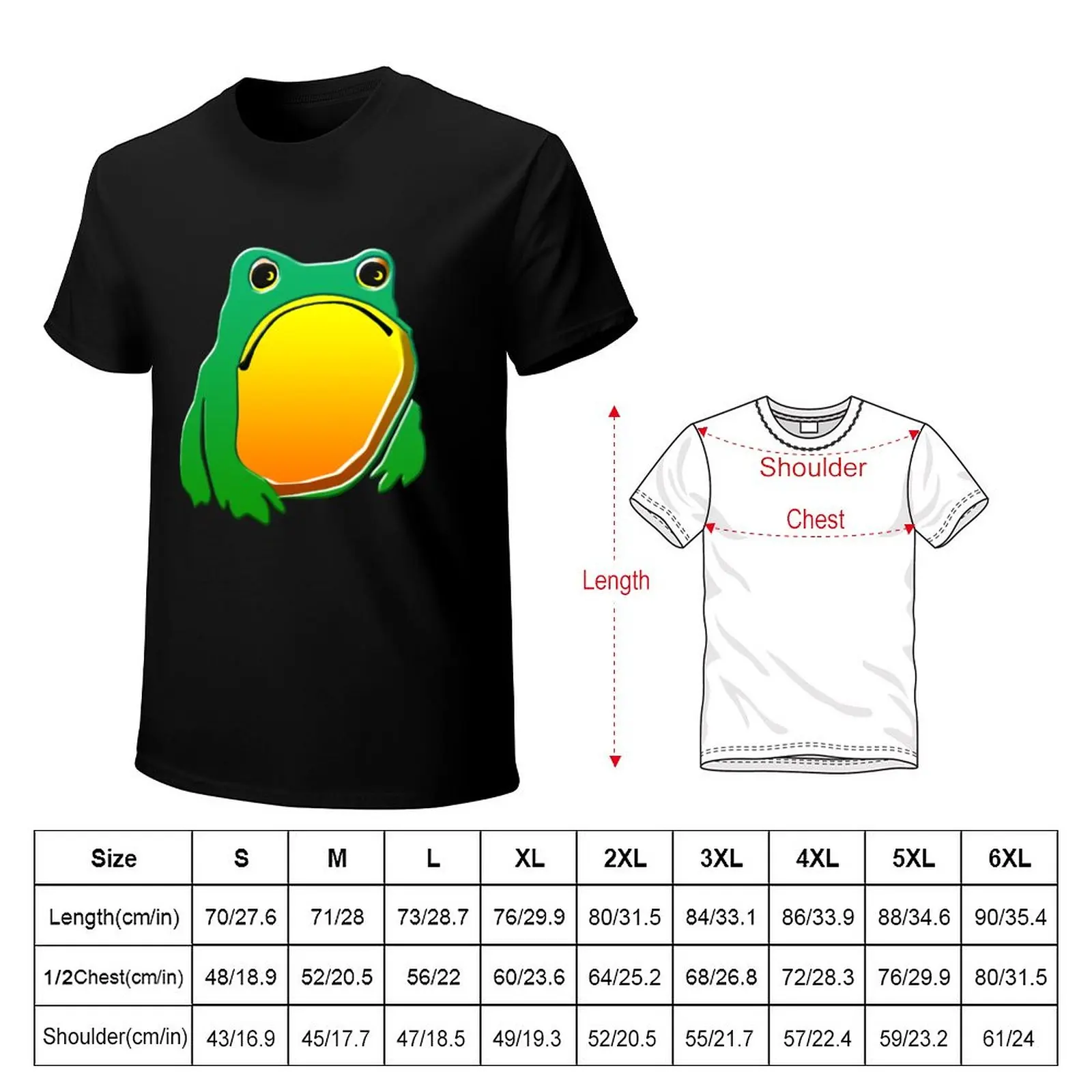 Grumpy Frog drawing Japanese art by Matsumoto Hoji T-Shirt tees sports fans quick-drying mens clothes