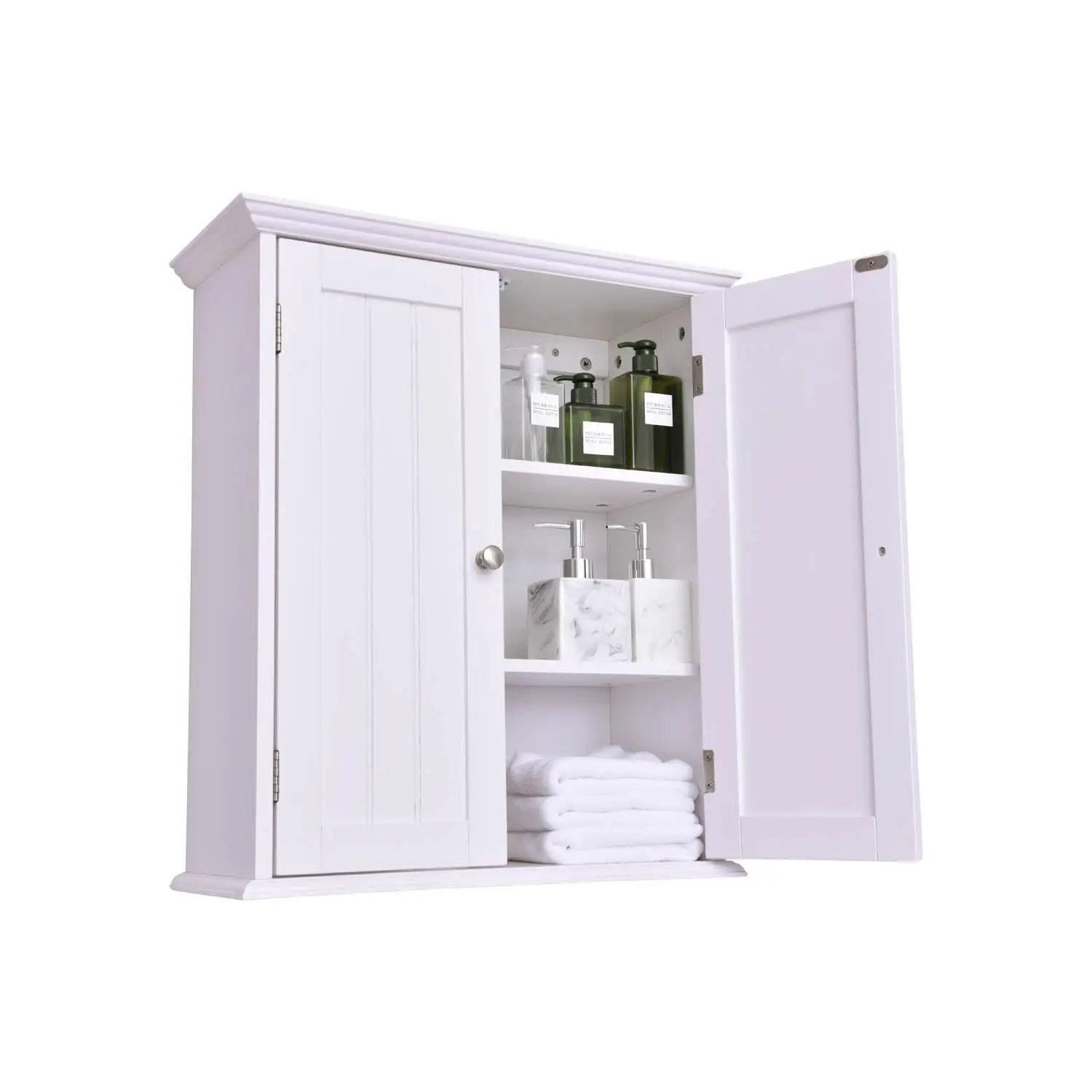 

Bathroom Cabinet Wall Mounted, Over The Toilet Storage Cabinet with Dual Doors and Adjustable Shelves, Medicine, Customized