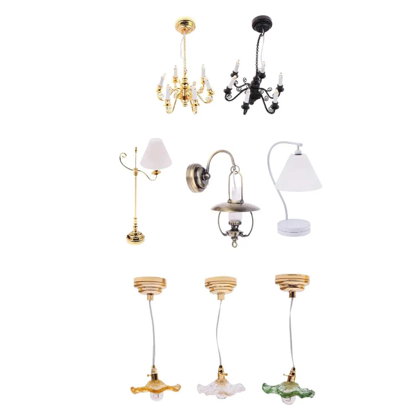 

1:12 Кукольный домик Миниатюрный светильник Светильник Микро Пейзаж Декорации Поставки