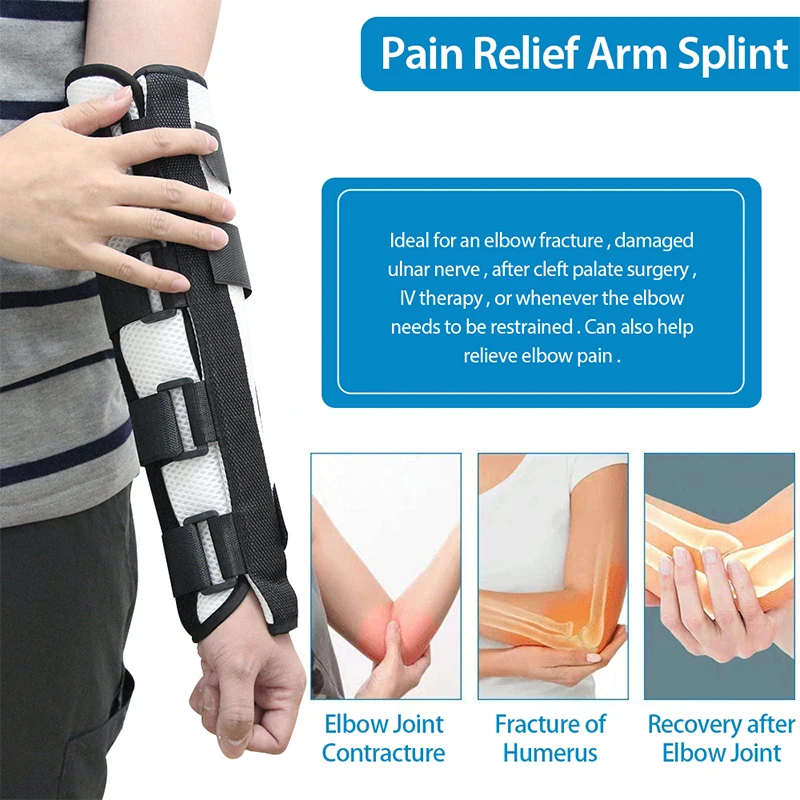 Elbow Fixed Arm Splint Support Brace For Sleeping Elbow Immobilizer Upper Stroke Hemiplegic Rehabilitation Training Tool