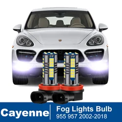 2pcs Led Car Fog Lamp For Porsche Cayenne 955 957 9PA 92A 2002-2014 2015 2016 2017 2018 Front Fog Light Bulb Car Accessories