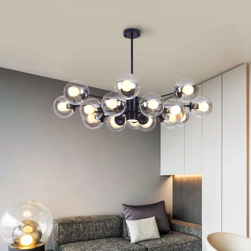 modern nordic glass ball led chandelier lampada pingente de teto iluminacao suspensa para casa quarto sala de jantar leite branco 01