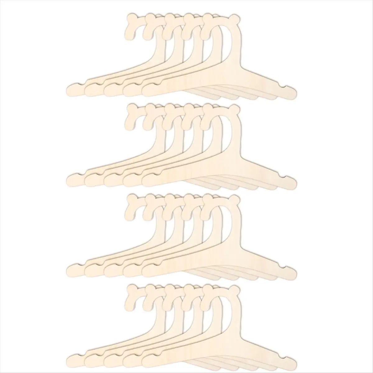 A56K Wooden Kids Hangers, 20Pcs Baby Coat Hanger for Clothes 9In Kids Baby Toddler Children Wooden Hangers, for Clothes&Pants
