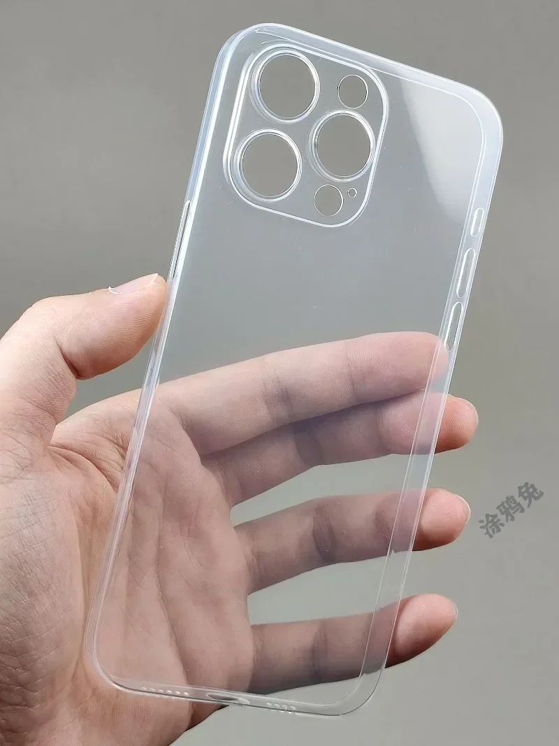 Etui na iPhone 17 16 15 14 13 12 Pro Max Mini Plus Ultra Cienkie PP 0.35mm Odporne na Wstrząsy Smukłe Miękkie Twarde PP Pokrowiec Matowy — zdjęcie produktu 5