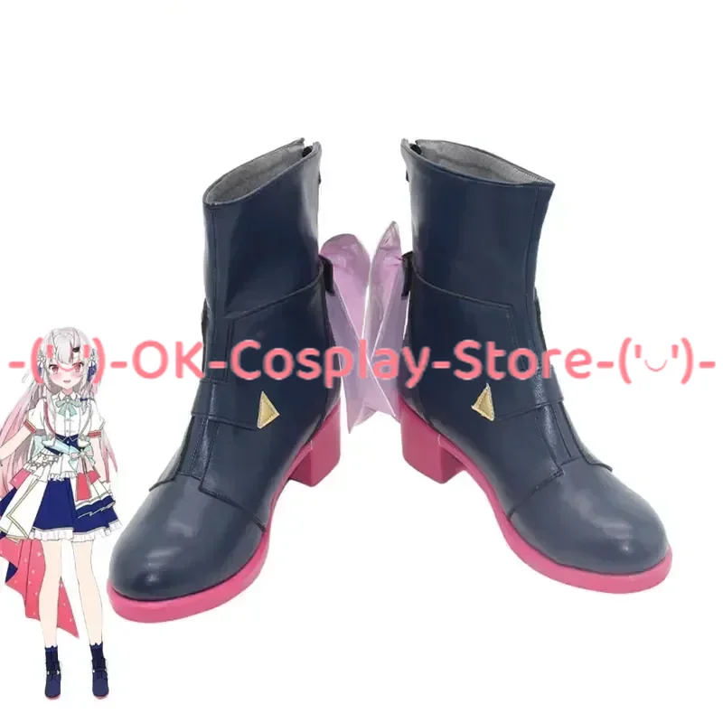 

Nakiri Ayame Cosplay Shoes PU Leather Shoes Halloween Carnival Boots Vtuber Cosplay Prop Custom Made