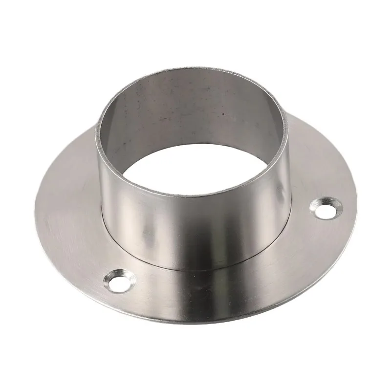 38/51mm Stainless Steel Wardrobe Rail Flange Seat Closet Hanging Rod Bracket Wall Mounted Pipe Holder Hardware