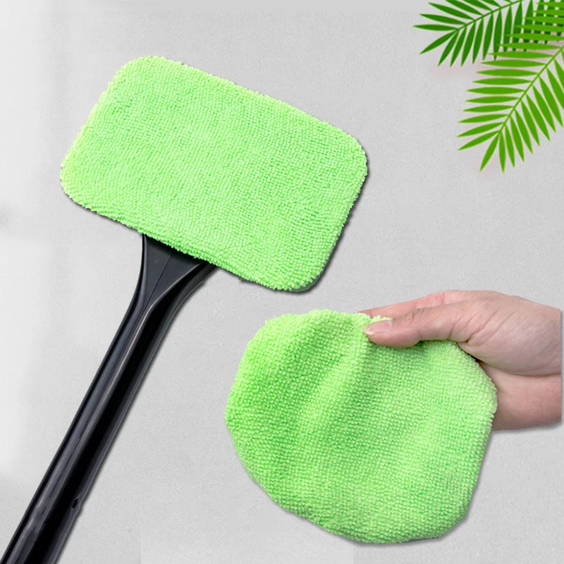 Car Window Windshield Cleaner Brush Kit  Cleaning Wash Tool Auto Cleaning Wash Tool Long Handle Wiper Microfiber Wiper Cleaner