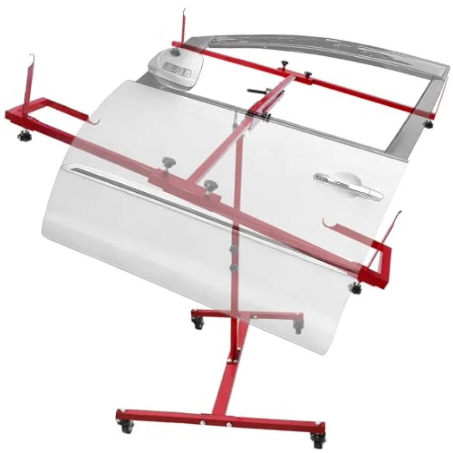 

Automotive repair shop use: steel black adjustable height and 360 rotation for door bumper panel sanding priming painting