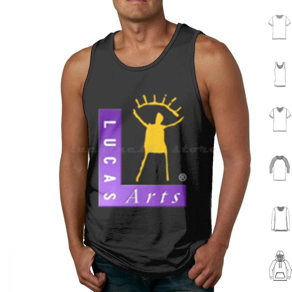 Lucasarts Tank Tops Vest Sleeveless Lucasarts Monkey Island Retro Guybrush Threepwood Guybrush Games Point And Click Monkey