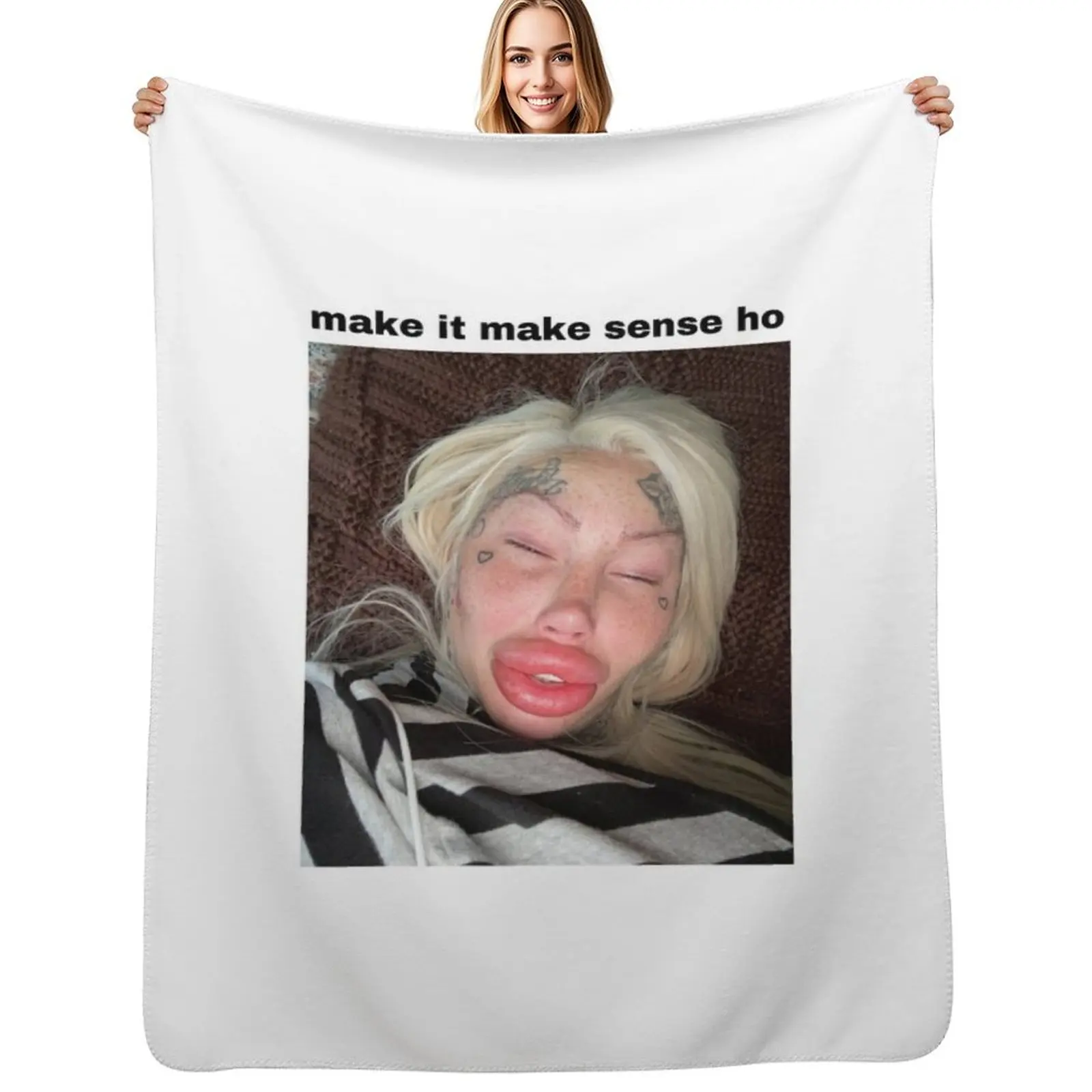 

Make it make sense Throw Blanket blankets and throws Tourist Custom Summer Beddings Blankets