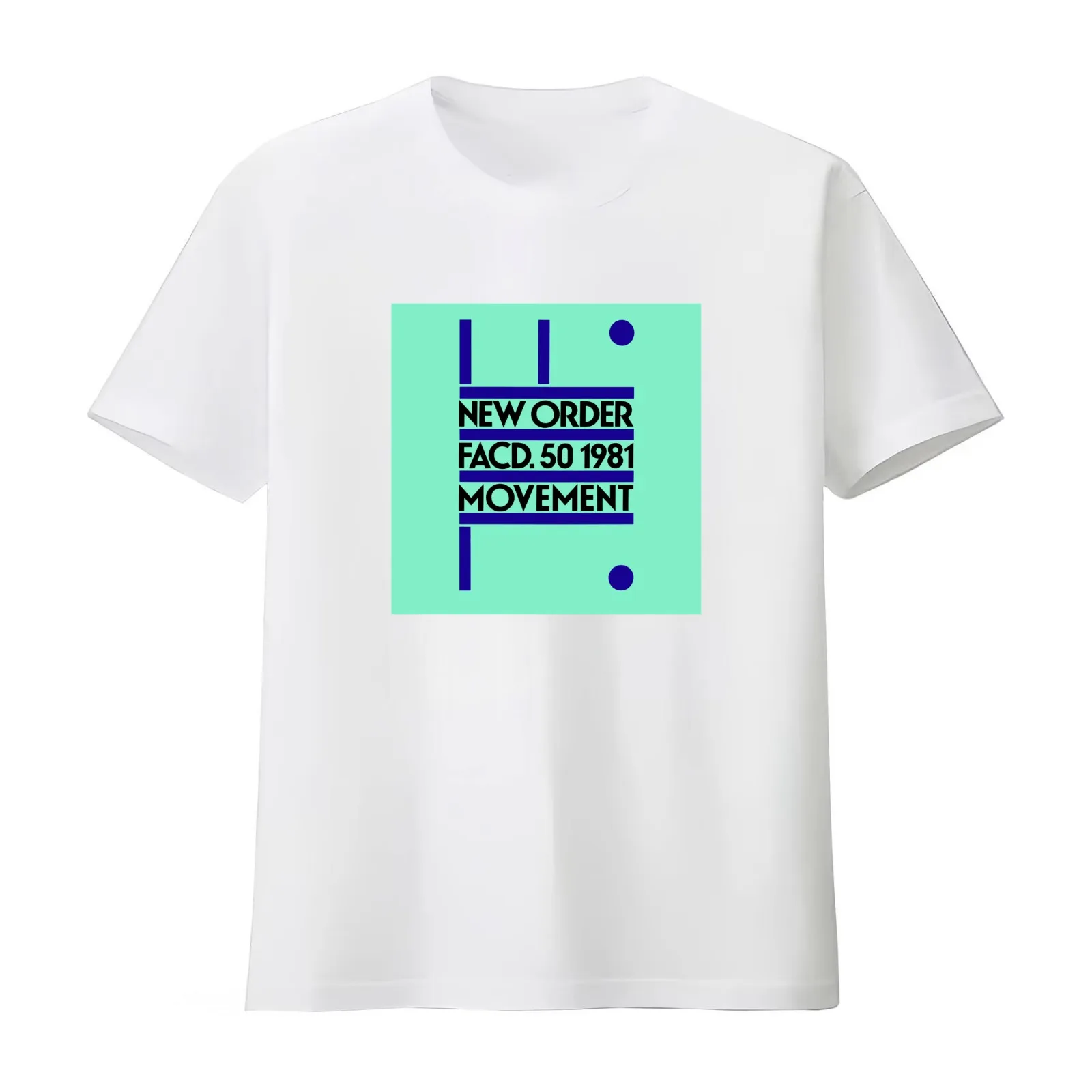 New Order Movement 2 Album Cover T-Shirt Summer Casual Cotton Tee Oversized Streetwear Tops Vintage Graphic Print