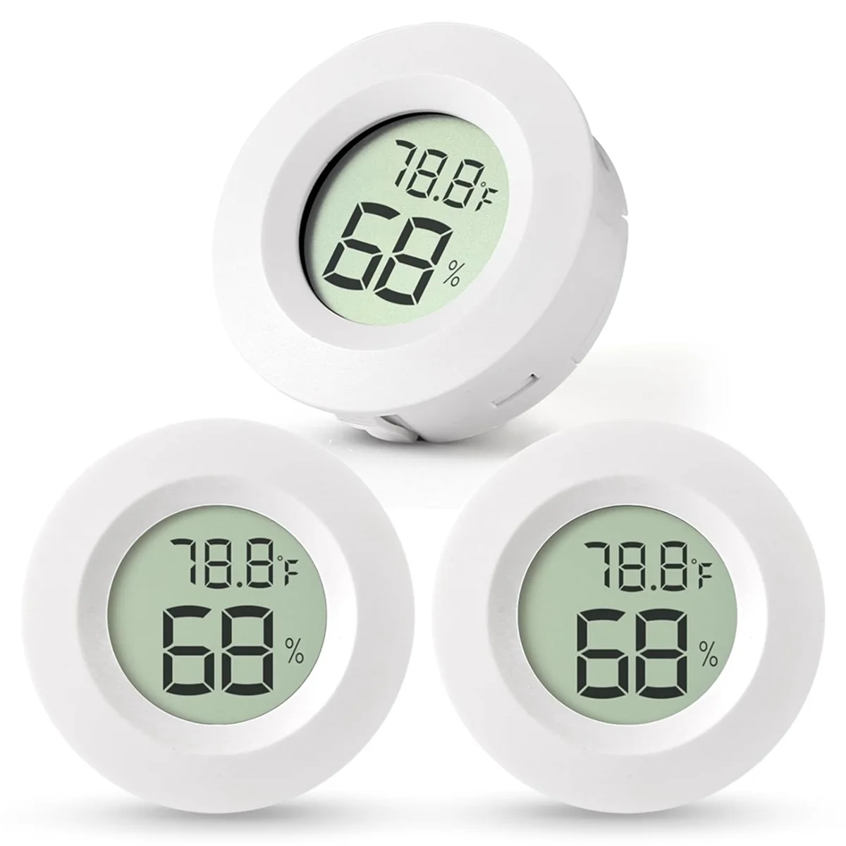 

ADP-3-Pack Mini Hygrometer & Thermometer, Indoor Outdoor Digital Humidity Meter Gauge Temperature