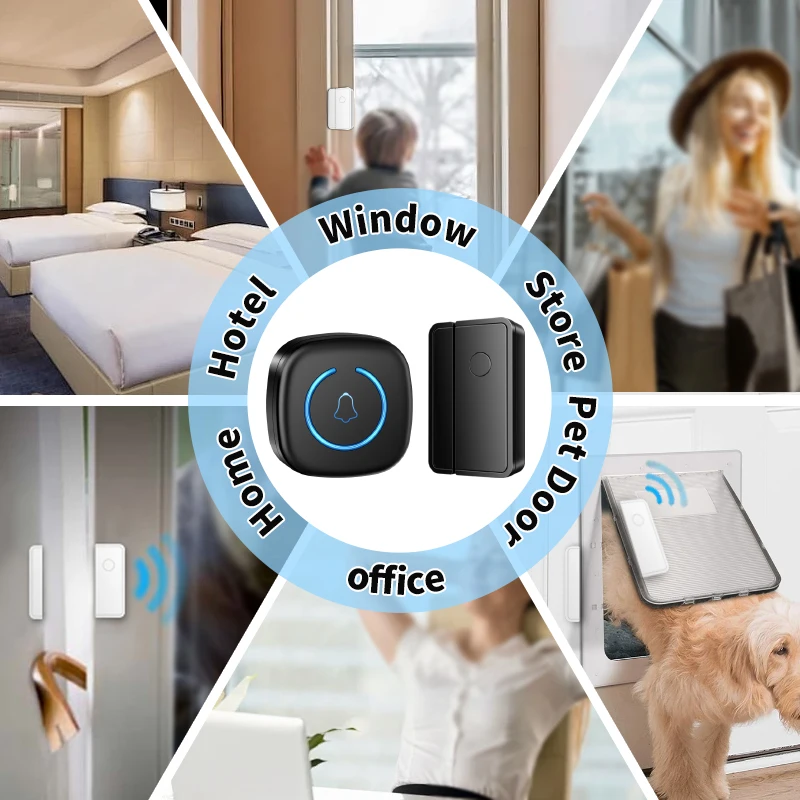Split type Door And Window Sensor Wireless Door Magnet Sensor 60 Songs Home Protection Security Anti-Theft Alarm Volume Reminder image 3