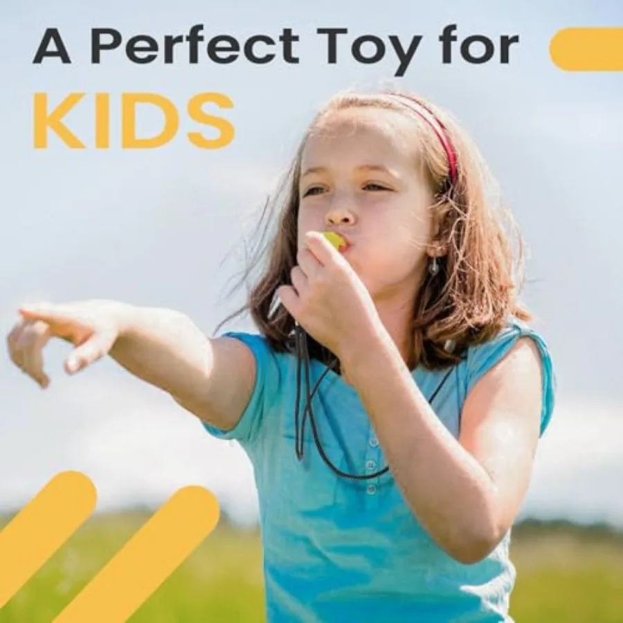 2 Buah Peluit Olahraga dengan Tali Peluit Suara Jernih dan Keras Ideal untuk Pelatih Wasit Petugas Penggemar Luar Ruangan dan Keluarga