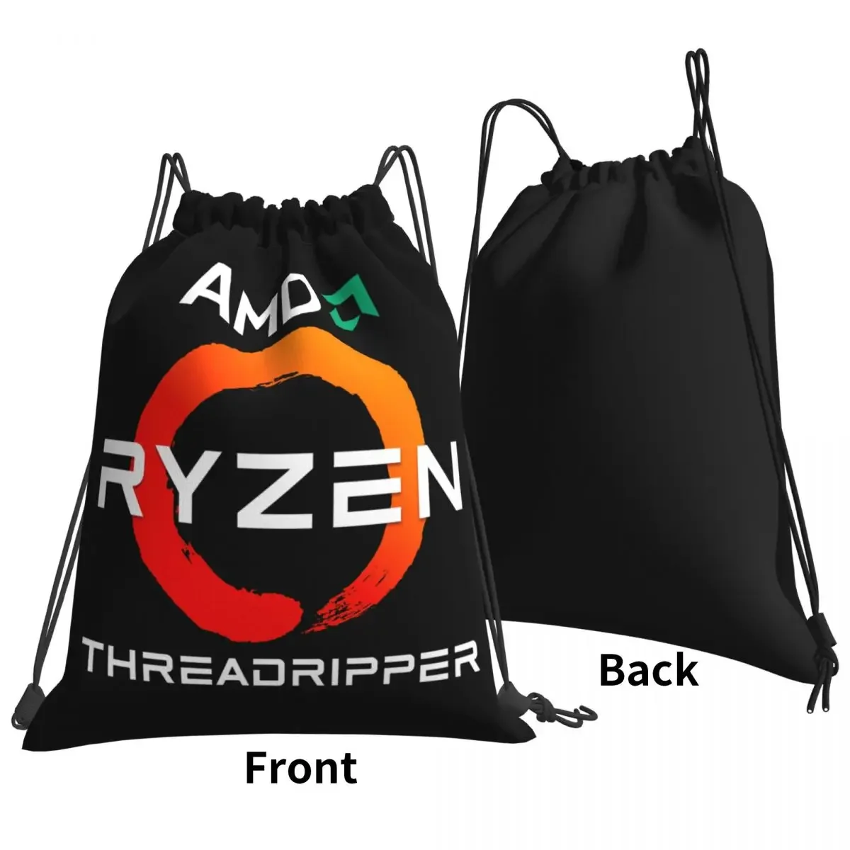 Amd Ryzen Threadripper Processors Drawstring Bags Gym Bag Newest Swimming Gym Tote Bag Multi-function