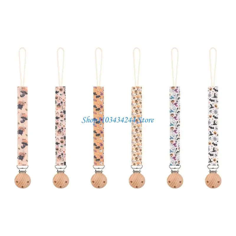Holiday Themed Infant Pacifier Chain Cotton Chewable Strong Attachment Clip Pacifier Holder